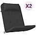 Cuscini Per Sedia Adirondack 2 Pz Neri In Tessuto Oxford - Foto miniatura 2