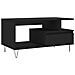 Tavolino Da Salotto Nero 90x49x45 Cm In Legno Multistrato - Foto miniatura 2
