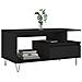 Tavolino Da Salotto Nero 90x49x45 Cm In Legno Multistrato - Foto miniatura 3