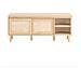 Panca Scarpiera Da Ingresso Con 2 Porte Scorrevoli Naturale 120x35.2x49cm Fsr163-n - Foto miniatura 1