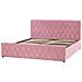 Letto In Velluto Rosa Con Contenitore 180 X 200 Cm Rochefort - Foto miniatura 3