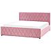 Letto In Velluto Rosa Con Contenitore 180 X 200 Cm Rochefort - Foto miniatura 6