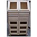 Dispensa Cucina 10 Cassetti E 2 Ante Legno Grezza 80x42x153 - Foto miniatura 1