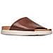 Uomo Sunder Slide Infradito In Pelle Marrone 41 - Foto miniatura 2