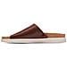 Uomo Sunder Slide Infradito In Pelle Marrone 41 - Foto miniatura 3