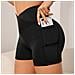 Pantaloncini Da Yoga Da Donna, Pantaloncini Da Allenamento A Vita Alta Per Corsa, Palestra, Fitness L - Foto miniatura 2