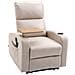 Poltrona Massaggiante e Reclinabile con Poggiapiedi e Telecomando, in Microfibra, 77x93x105 cm, Beige - Foto miniatura 1