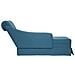 Sdraio con Capezzale e Bracciolo Destro in Velluto Blu - Foto miniatura 5