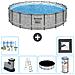 Piscina Fuori Terra - In Giro - 549x122 Cm - Grigio - Include Accessori Coordinati Cb31 - Foto miniatura 1