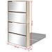 Lusso Casadino -  Scarpiera A 4 Strati Con Specchio Rovere 63x17x134 Cm - Foto miniatura 4