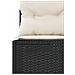 Divano Giardino Tavolo e Cuscini Semicircolare Nero Polyrattan - Foto miniatura 7