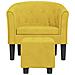 Poltrona Cabriolet con Poggiapiedi Giallo in Velluto - Foto miniatura 3