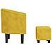 Poltrona Cabriolet con Poggiapiedi Giallo in Velluto - Foto miniatura 4
