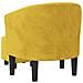 Poltrona Cabriolet con Poggiapiedi Giallo in Velluto - Foto miniatura 5