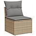Set Divano da Giardino 13 pz con Cuscini Beige Misto Polyrattan - Foto miniatura 9