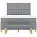 letto a molle vitaXL con materasso e panca grigio chiaro 140x200 cm in tessuto - Foto miniatura 9