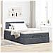Pouf Letto con Materasso Grigio Scuro 120x190 cm Velluto - Foto miniatura 3