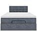 Pouf Letto con Materasso Grigio Scuro 120x190 cm Velluto - Foto miniatura 7