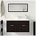 Set di Mobili da Bagno in 2 Pezzi Legno Ingegnerizzato Nero - Foto miniatura 4