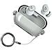 Custodia Protettiva Compatibile Con Beats Solo Buds - Cover Trasparente Con Blocco In Pc Tpu Transparent Gray - Foto miniatura 3