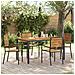 Set da Pranzo per Giardino 5 pcs Nero 150 x 90 x 75 cm - Foto miniatura 2