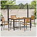 Set da Pranzo per Giardino 5 pcs Nero 150 x 90 x 75 cm - Foto miniatura 4