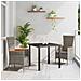 Set da Pranzo per Giardino con cuscino 3 pcs Grigio Poly Rattan - Foto miniatura 2