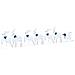 Renne LED 7 pcs Argento Tessuto - Foto miniatura 1