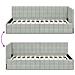 Cornice del letto ad angolo Grigio chiaro 100 cm x 200 cm - Foto miniatura 9