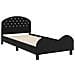 Struttura letto bambini con testata Nero 80 x 200 cm Velluto - Foto miniatura 4