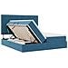 Letto con luci a strisce a LED Blu Scuro 180 x 200 cm Velluto - Foto miniatura 9