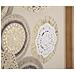 Pannello Circly Con Cornice E Inserti Macramè Bianco E Beige 45x60 Cm - Foto miniatura 3