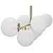 Lampadario Glamy 7 Luci In Ferro Dorato Con Sfere In Vetro Bianco - Foto miniatura 7
