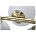 Lampadario Glamy 7 Luci In Ferro Dorato Con Sfere In Vetro Bianco - Foto miniatura 3