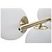 Lampadario Glamy 7 Luci In Ferro Dorato Con Sfere In Vetro Bianco - Foto miniatura 4