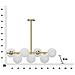 Lampadario Glamy 7 Luci In Ferro Dorato Con Sfere In Vetro Bianco - Foto miniatura 6