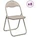 Sedia pieghevole 8 pcs Sabbia 48 x 43,5 x 81 cm Pelle Sintetica - Foto miniatura 3