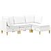 Set di divani modulari con spazio di archiviazione 4 pcs Bianco - Foto miniatura 1