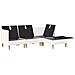 Set di divani modulari con spazio di archiviazione 4 pcs Bianco - Foto miniatura 4