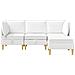 Set di divani modulari con spazio di archiviazione 4 pcs Bianco - Foto miniatura 7