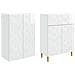 Set di armadi 2 pcs Bianco Lucido Legno ingegnerizzato - Foto miniatura 3
