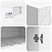 Set di armadi 2 pcs Bianco Lucido Legno ingegnerizzato - Foto miniatura 7