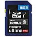 16GB SDHC UltimaPro, SDHC, 0 - 70 °C, UHS-I, Class 10, FAT32, Blister - Foto miniatura 1