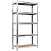 Questo scaffale resistente è la scelta ideale sia per lo stoccaggio residenziale che per quello commerciale, e offre un ampio spazio dove tenere tutto in ordine. Materiale robusto: Lo scaffale portaoggetti è costituito da un telaio in acciaio e tavole in legno multistrato. I telai in acciaio garantiscono robustezza e stabilità, mentre il legno ingegnerizzato offre forza, stabilità, e resistenza all'umidità. Forte capacità di carico: Grazie al grande spessore del materiale, all - Foto miniatura 4