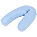 Cuscino per Gravidanza a Forma di J 54x (36-43) cm Blu - Foto miniatura 1