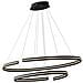 Lampadario Led Clarke Nera 110w 6600lm 4000k 120x60cm+80x40cm - Foto miniatura 2