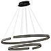 Lampadario Led Clarke Nera 110w 6600lm 4000k 120x60cm+80x40cm - Foto miniatura 1