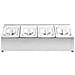 Supporto Gastronorm Con 4 Contenitori Gn 1/6 In Acciaio Inox - Foto miniatura 3