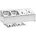Supporto Gastronorm Con 4 Contenitori Gn 1/6 In Acciaio Inox - Foto miniatura 6