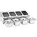 Supporto Gastronorm Con 4 Contenitori Gn 1/6 In Acciaio Inox - Foto miniatura 7
